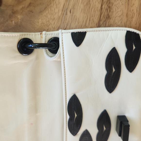 PRADA leather shoulder bag RARE black lips - Picture 11 of 12